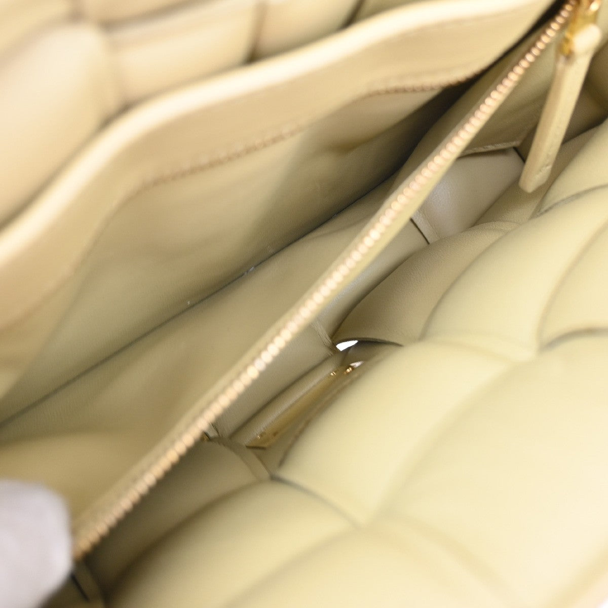 Bottega Veneta Cassette Padded Maxi Intrecciato Leather, Beige, Leather, Crossbody Bag