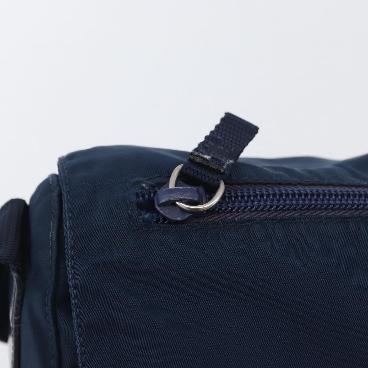 Prada Buckle Messenger Tessuto, Navy, Nylon, Handbag