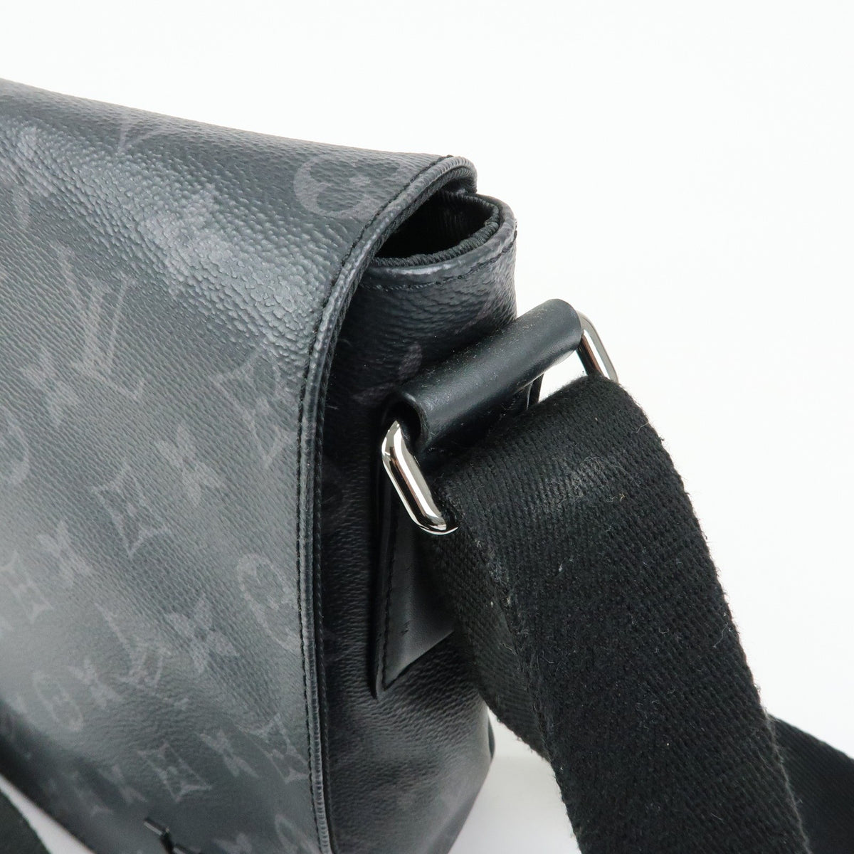 Louis Vuitton District Messenger Monogram Eclipse Canvas, Gray, Canvas, Handbag