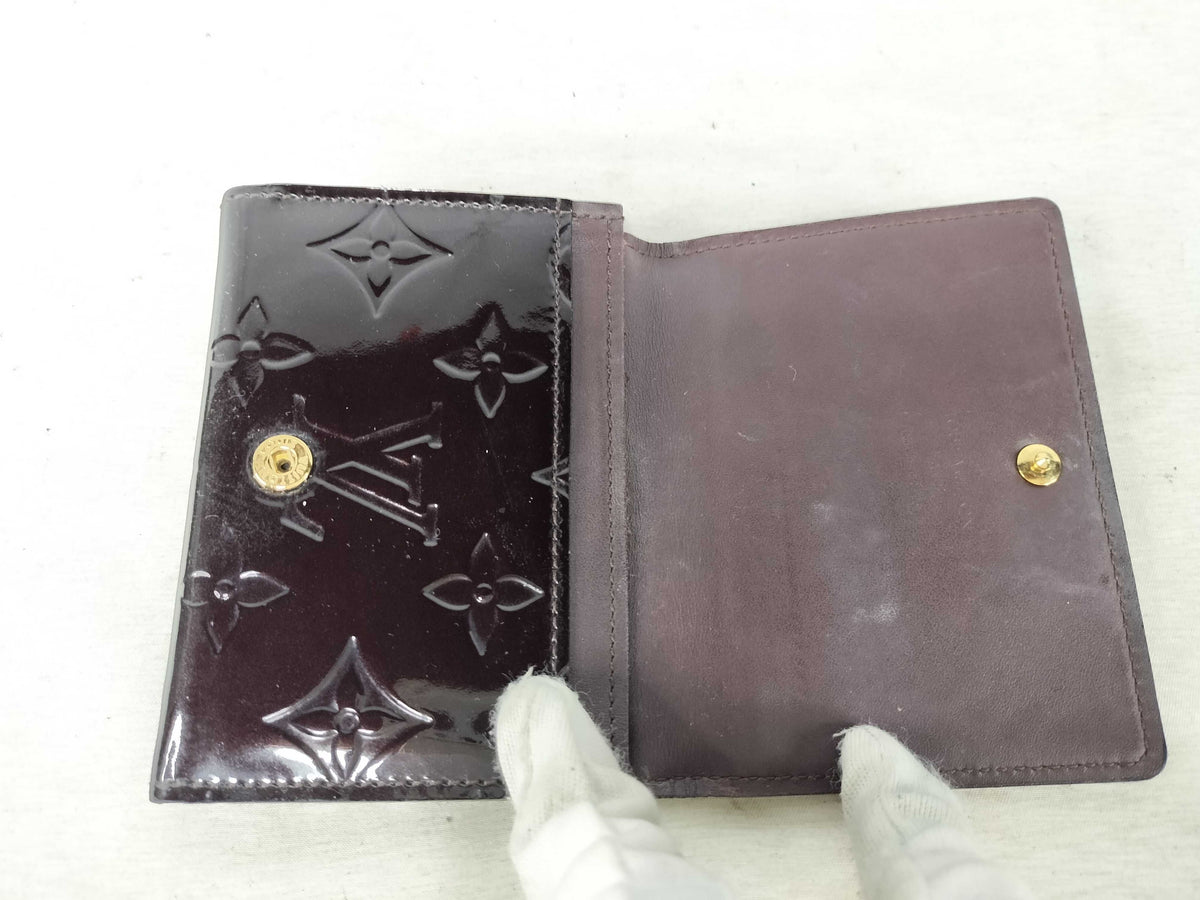 Louis Vuitton Business Card Holder Monogram Empreinte Leather, Burgundy, Patent Leather, Card Holder