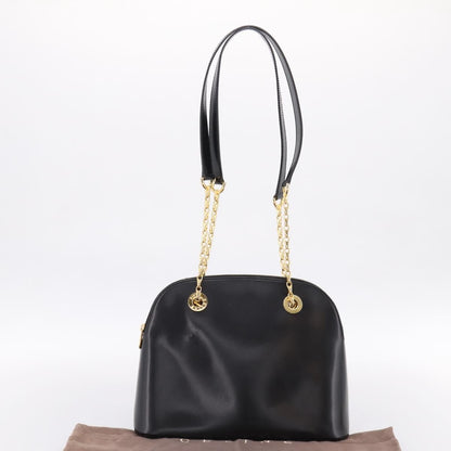 Celine Shoulder Leather, Black, Leather, Shoulder Bag