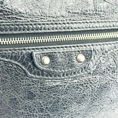 Balenciaga Zip Around Classic Studs Clutch Leather, Black, Leather, Clutch