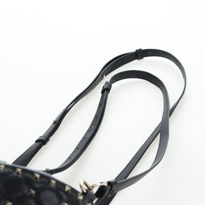 Valentino Garavani Rockstud Spike Quilted Leather, Black, Leather, Backpack