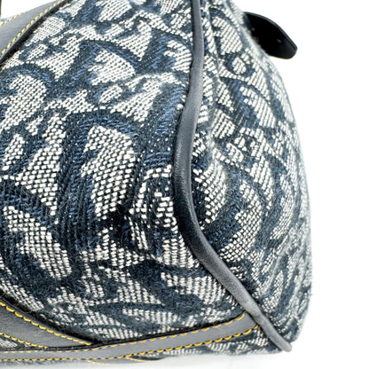 Christian Dior Vintage Trotter Boston Diorissimo Canvas, Blue, Canvas, Handbag