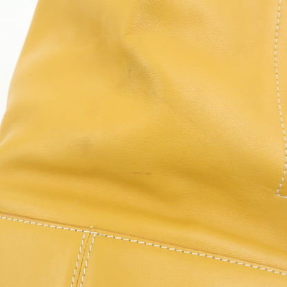 Loewe Anton Leather, Yellow, Leather, Backpack