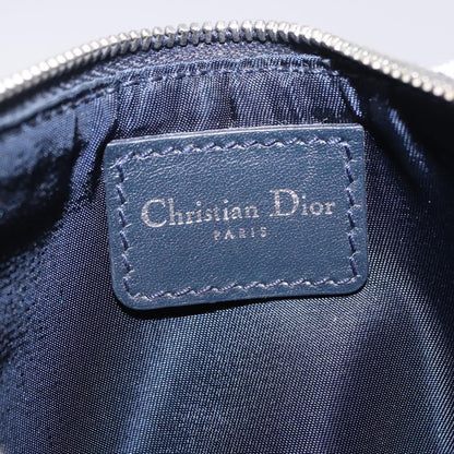 Christian Dior A5 Pouch Oblique Canvas, Navy, Canvas, Clutch
