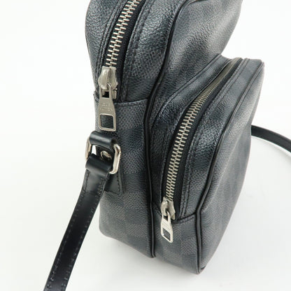 Louis Vuitton Rem Damier Graphite, Black, Canvas, Handbag