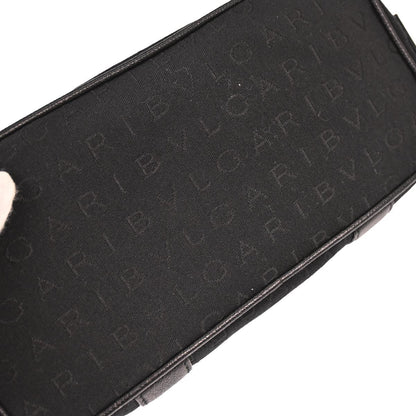 Bvlgari Logomania Canvas, Black, Canvas, Handbag