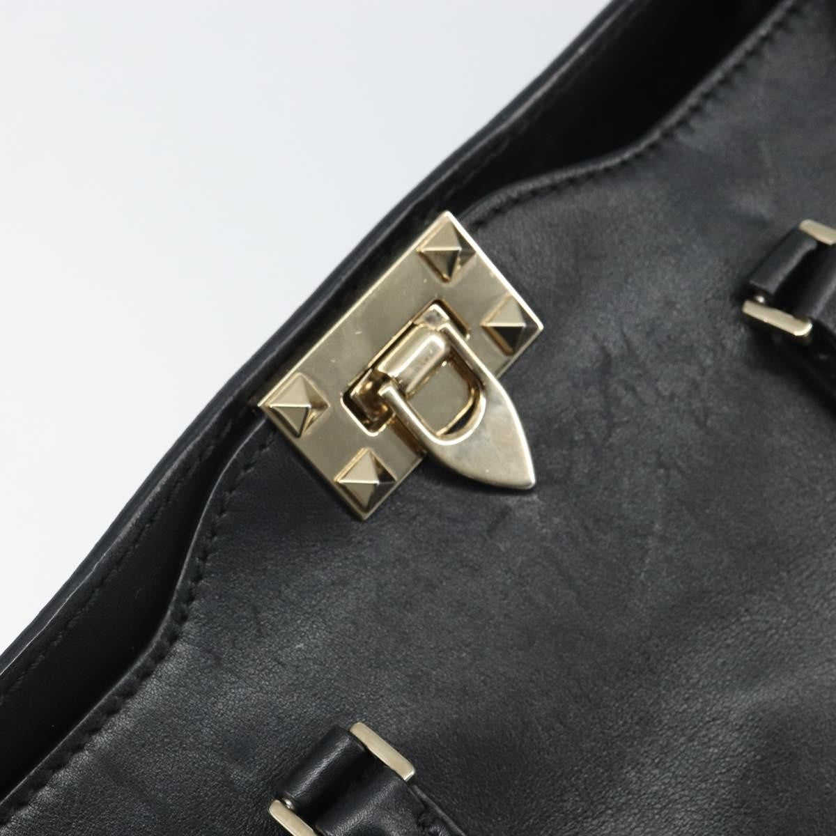 Valentino Garavani Rockstud Tote Soft Leather, Black, Leather, Tote Bag