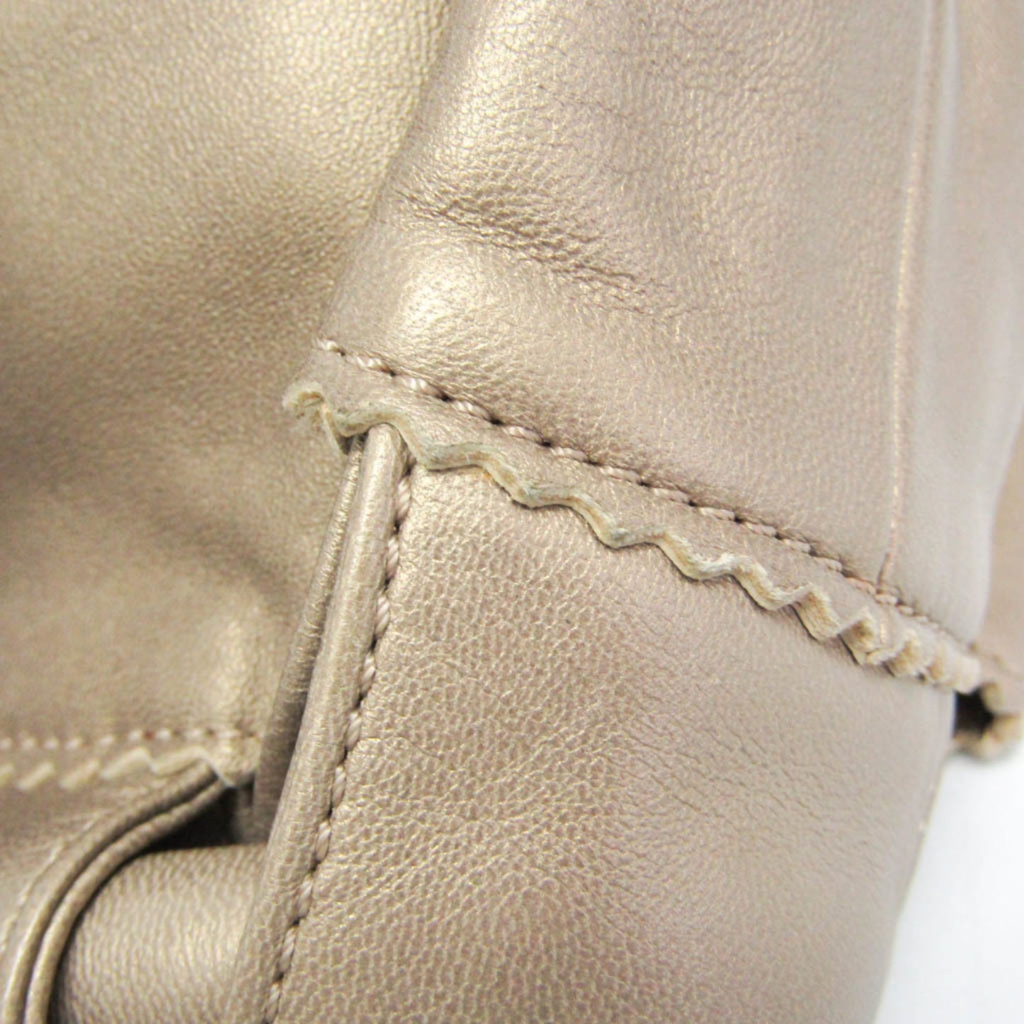 Loewe Anagram Logo Nappa Aire Hand Leather, Gold, Leather, Handbag