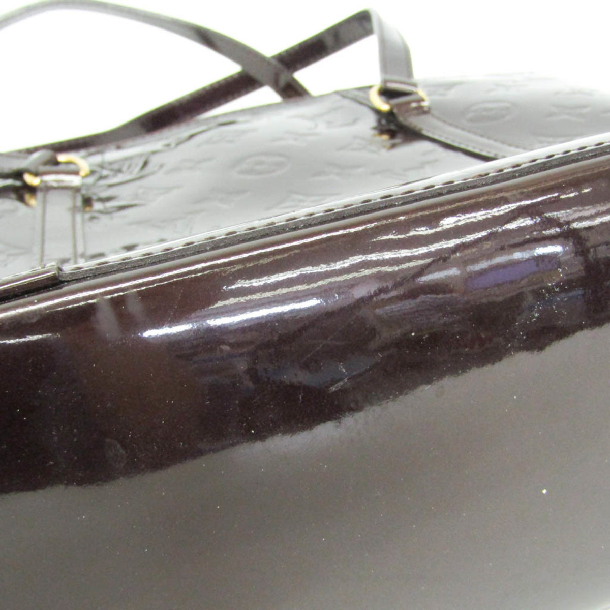 Louis Vuitton Avalon Monogram Vernis, Burgundy, Patent Leather, Handbag