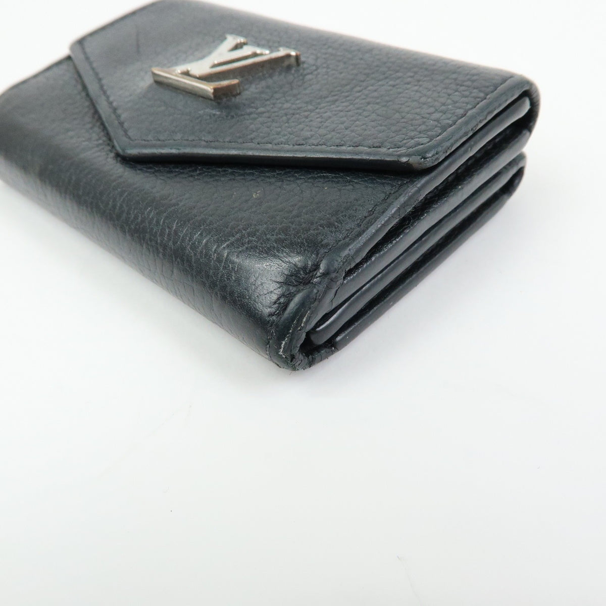 Louis Vuitton Lockmini Leather, Black, Leather, Wallet