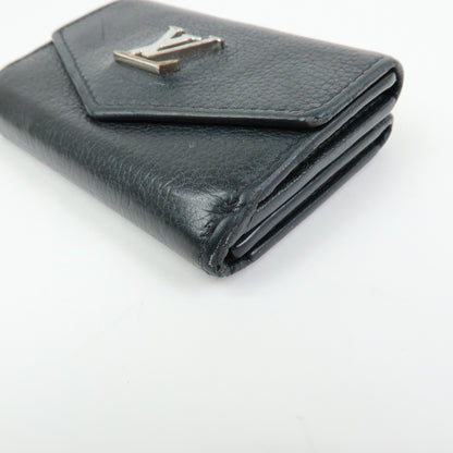 Louis Vuitton Lockmini Leather, Black, Leather, Wallet