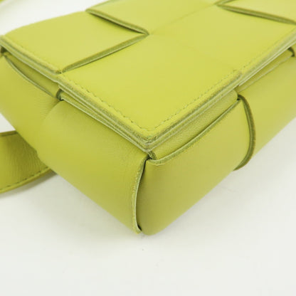 Bottega Veneta Cassette Belt Maxi Intrecciato Leather, Green, Leather, Clutch