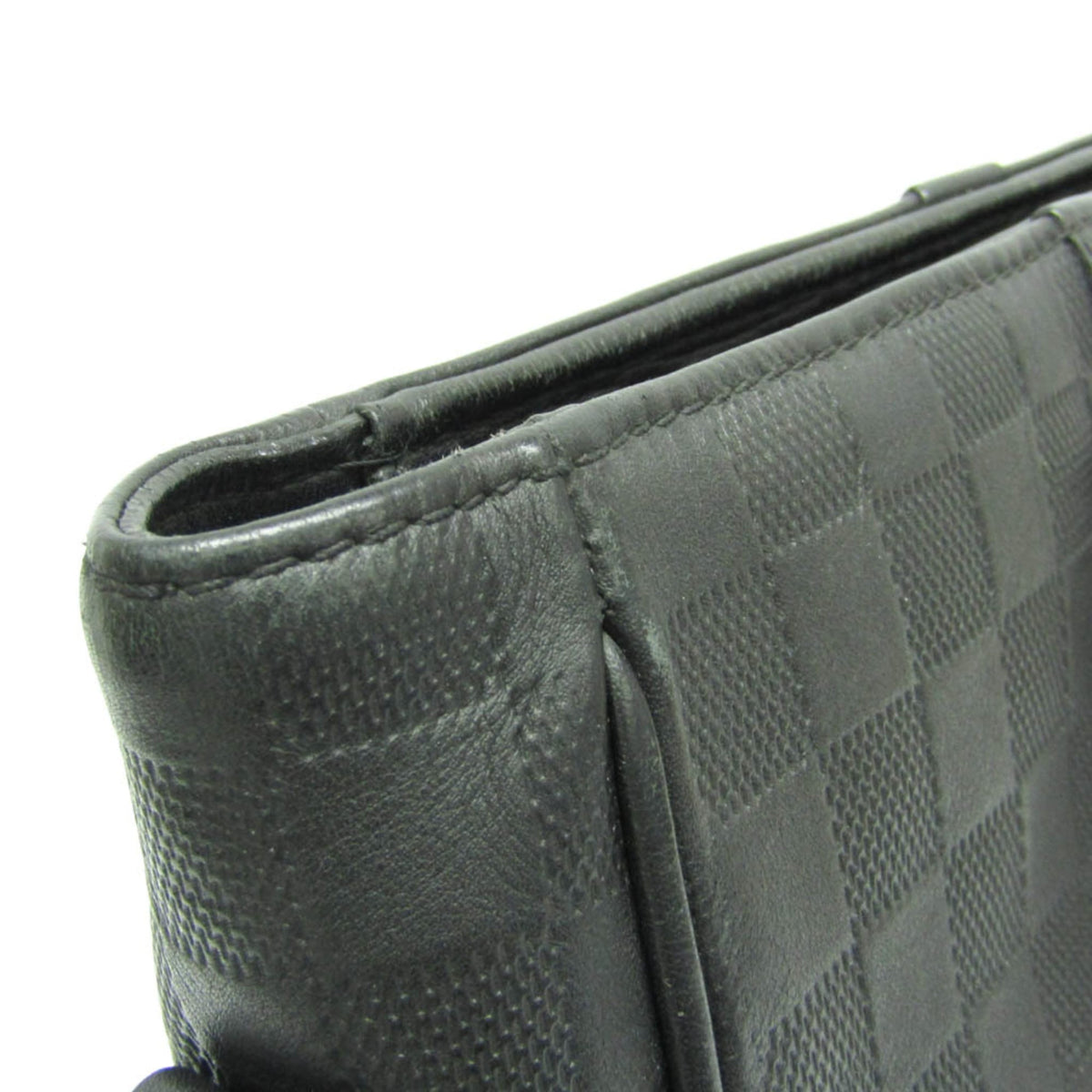 Louis Vuitton Tadao Damier Infini Leather, Black, Leather, Handbag