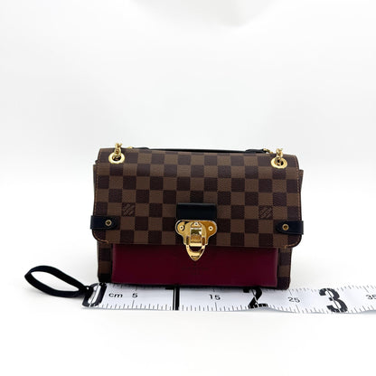 Louis Vuitton Vavin Damier with Leather, Brown, Canvas, Tote Bag