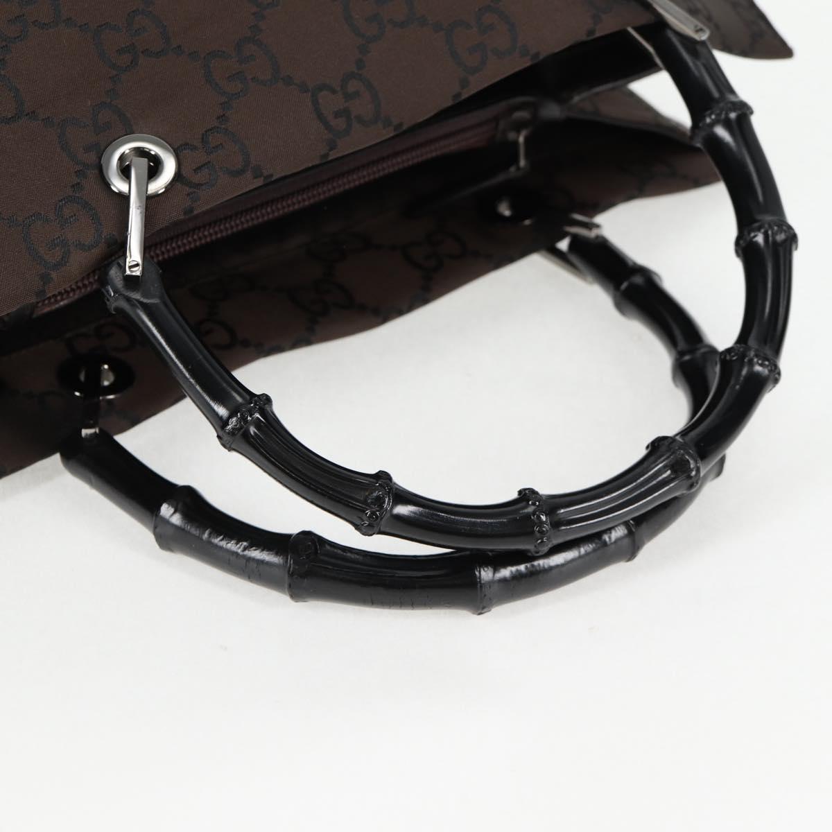 Gucci Bamboo tote bag Canvas, BROWN, CANVAS, Handbag