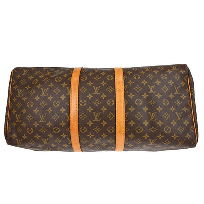 Louis Vuitton Keepall Monogram, Brown, Canvas, Travel Bag