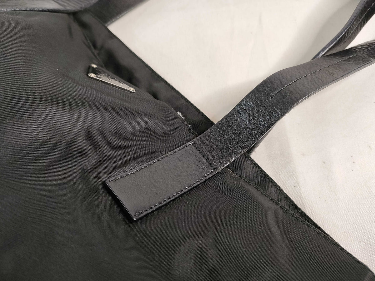 Prada Open Re-Nylon, Black, Nylon, Tote Bag
