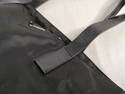 Prada Open Re-Nylon, Black, Nylon, Tote Bag