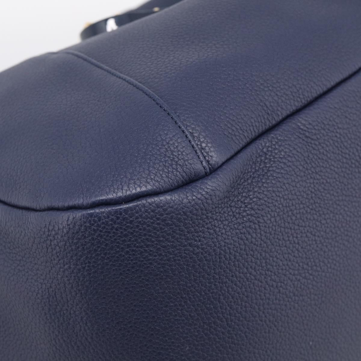 Loewe Calle Hobo Leather, Navy, Leather, Shoulder Bag