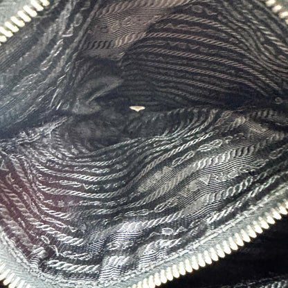 Prada Gaufre Convertible Tessuto, Black, Nylon, Tote Bag