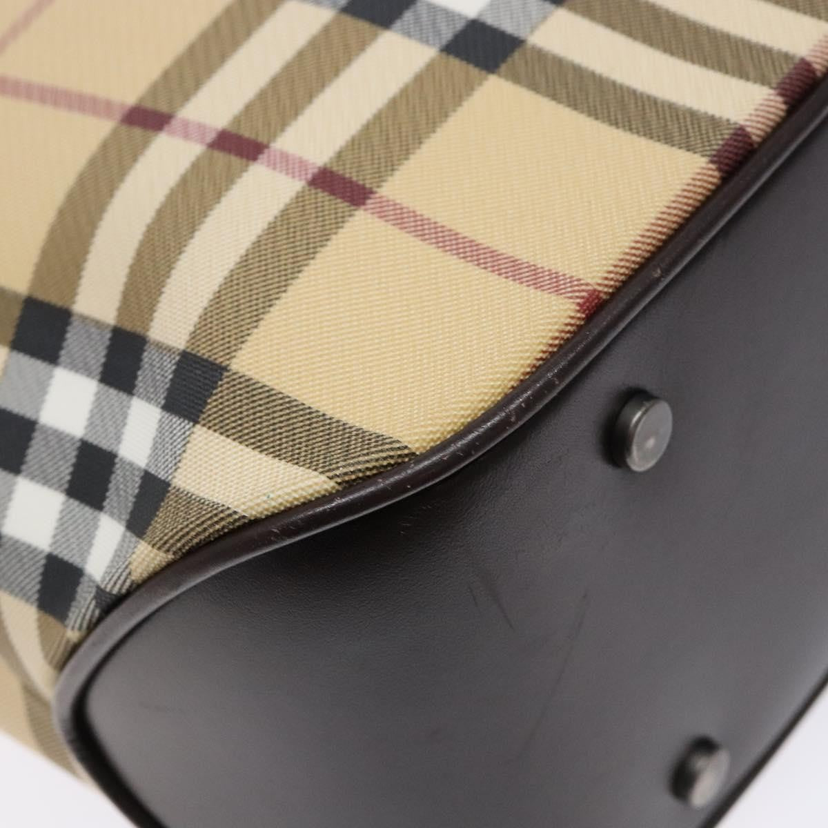 Burberry Vintage Vintage Check Coated Canvas, Beige, Canvas, Tote Bag