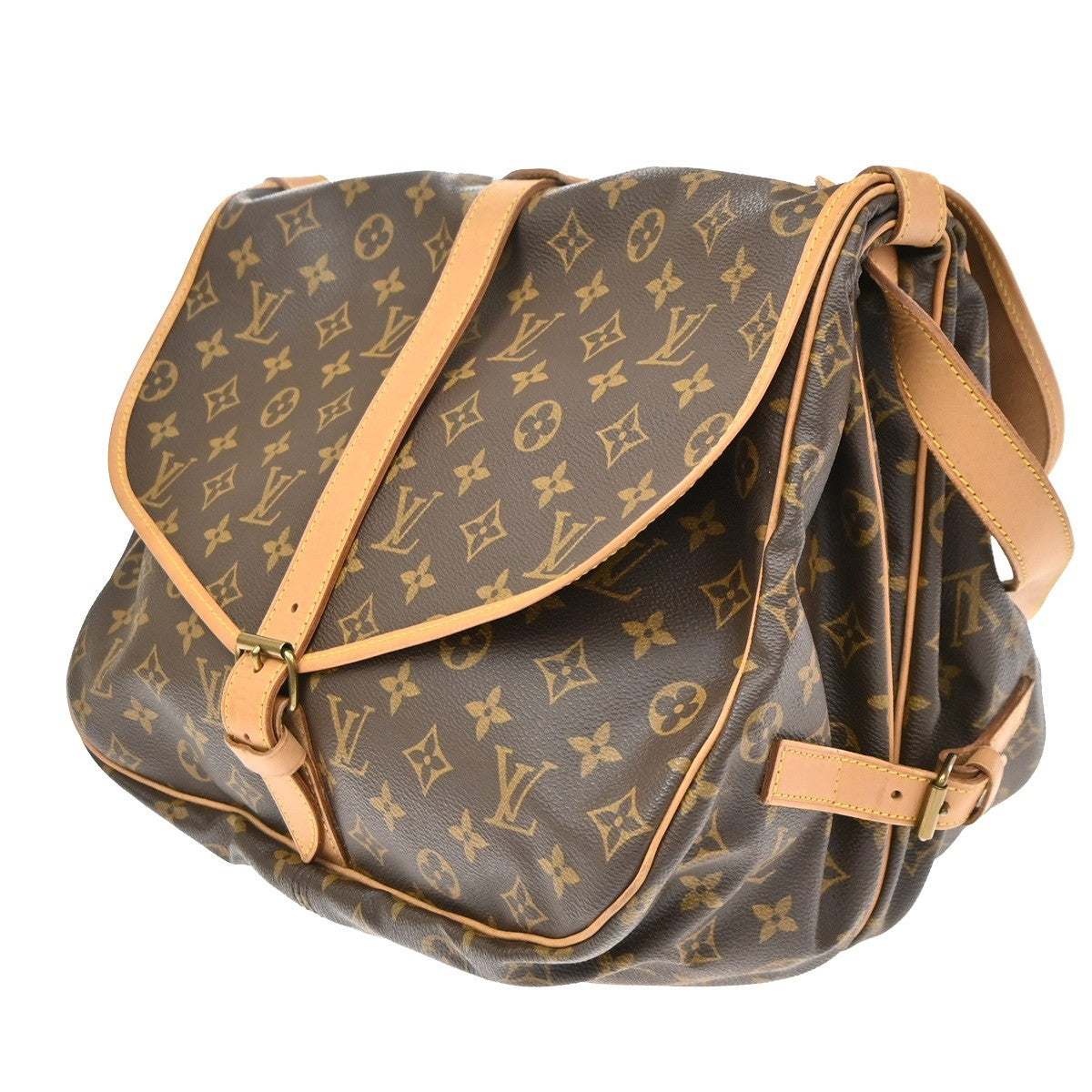 Louis Vuitton Saumur Monogram Canvas, Brown, Canvas, Shoulder Bag