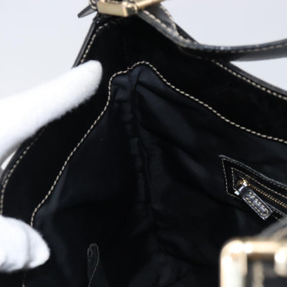 Gucci Britt Web Hobo Dialux Coated Canvas, Black, Canvas, Shoulder Bag