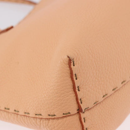 Fendi Selleria Carla Leather, Orange, Leather, Tote Bag