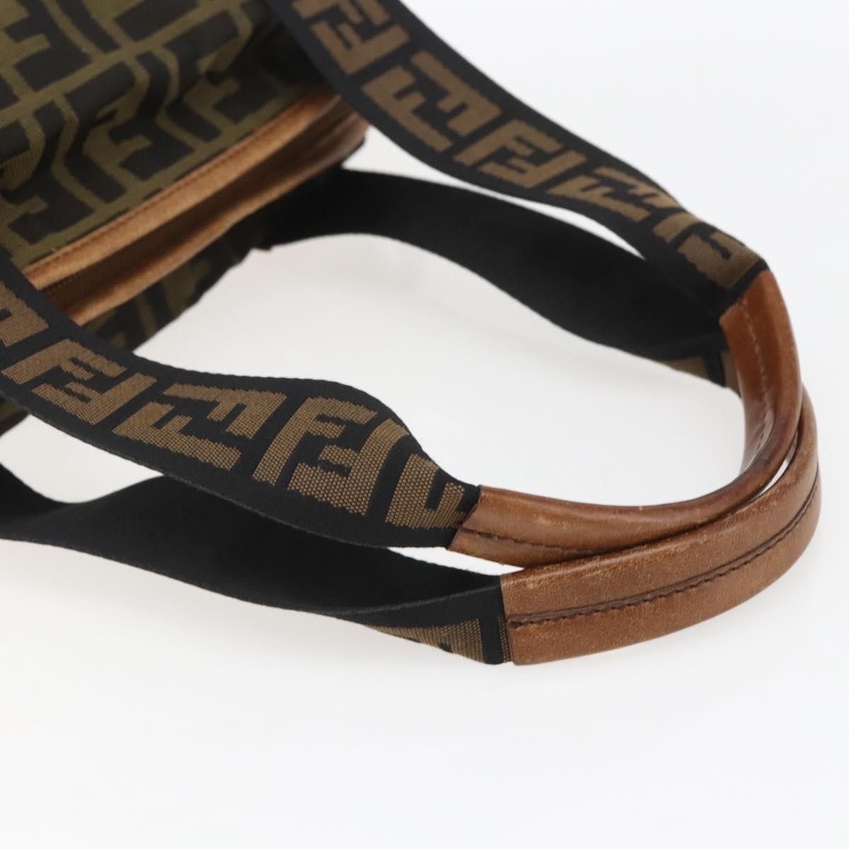 Fendi Vintage FF Zip Zucca Canvas, Brown, Canvas, Tote Bag