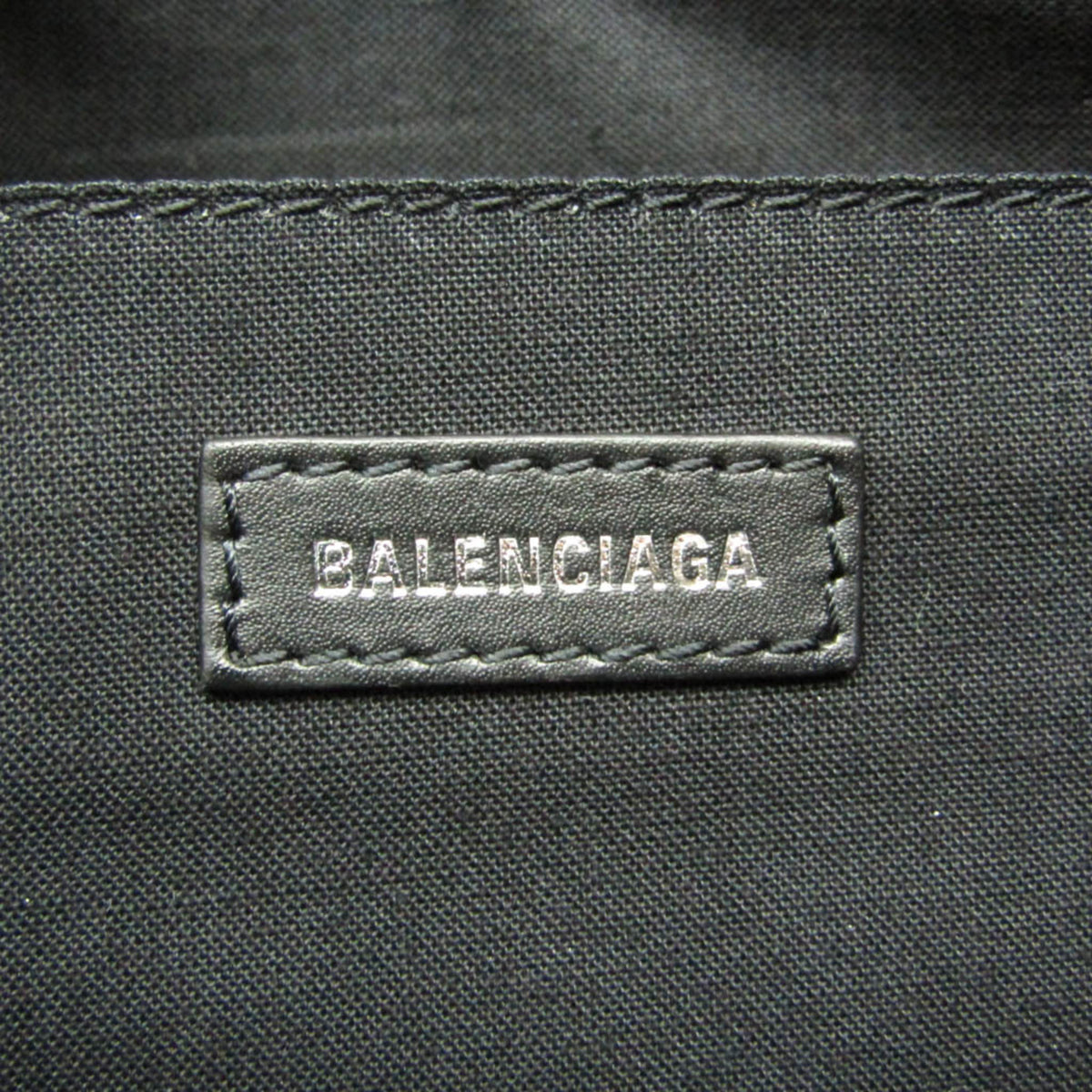 Balenciaga Navy Zip Canvas and Leather, Ecru, Canvas, Clutch