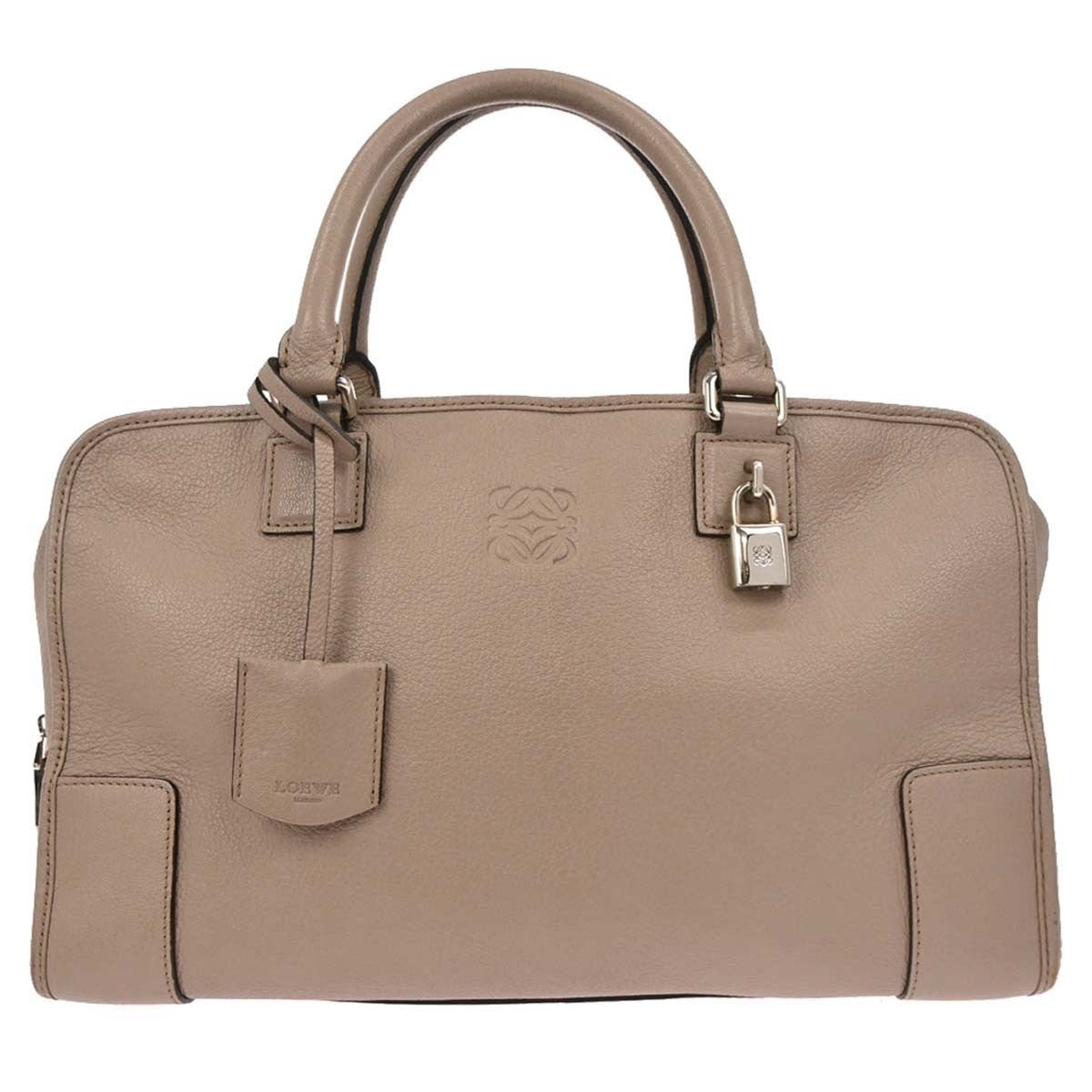 Loewe Amazona Leather, Beige, Leather, Handbag