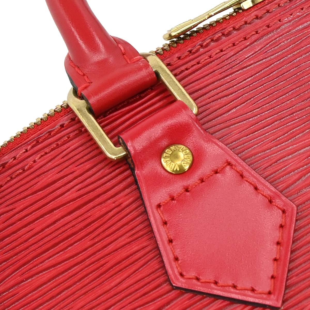 Louis Vuitton Alma Epi Leather, Red, Leather, Handbag