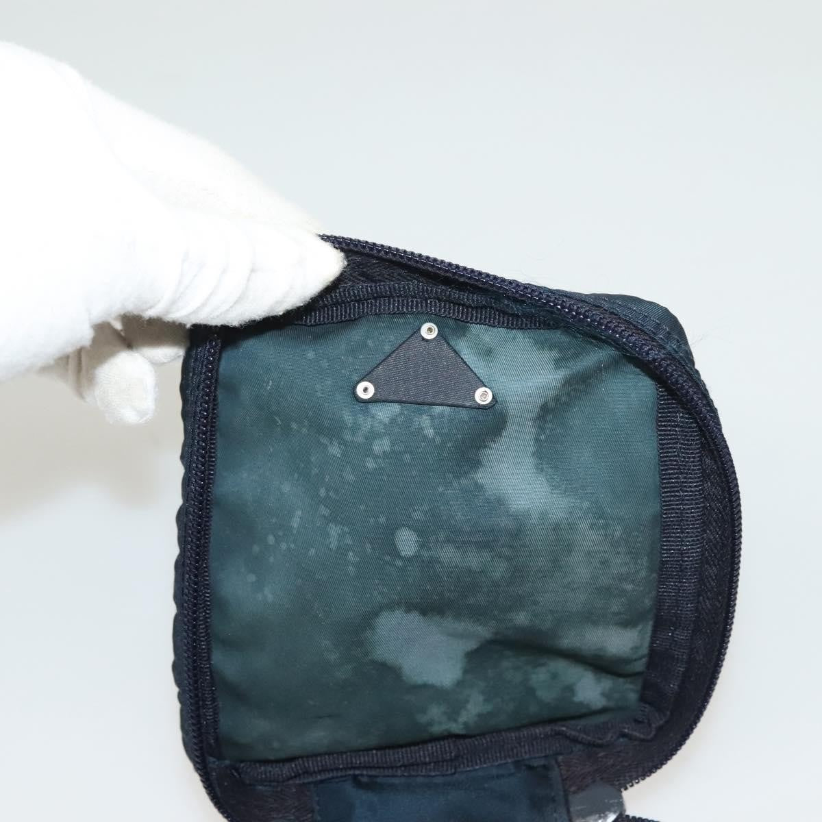 Prada Zip Around Toiletry Tessuto, Navy, Nylon, Clutch