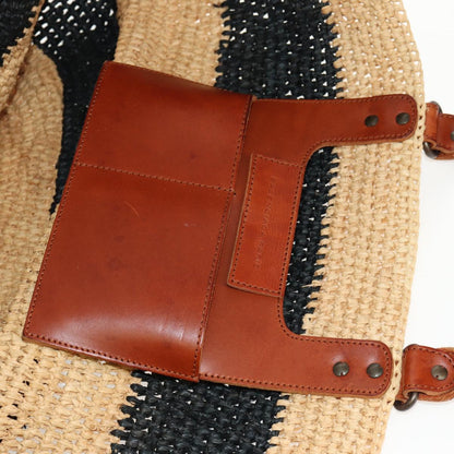 Balenciaga Vintage handbag Leather, "BEIGE,BLACK", LEATHER,WOOD, Handbag