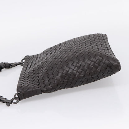 Bottega Veneta Flat Messenger Intrecciato Nappa, Brown, Leather, Handbag