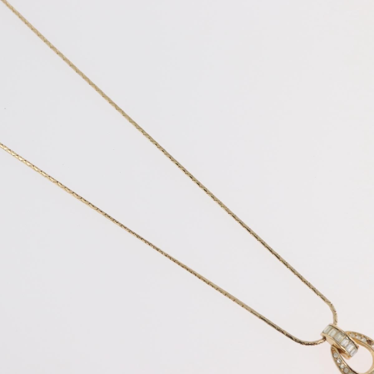 Christian Dior Logo Pendant Metal, Gold, Metal, Necklace