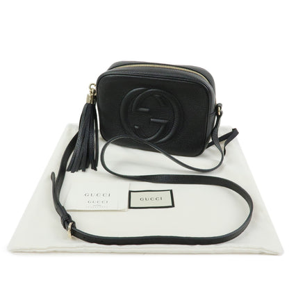 Gucci Soho Disco Leather, Black, Leather, Crossbody Bag