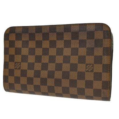 Louis Vuitton Pochette Saint Louis Damier Ebene, Brown, Canvas, Clutch
