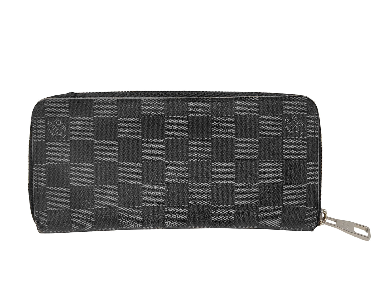 Louis Vuitton Zippy Organizer Damier Graphite, Black, Canvas, Wallet