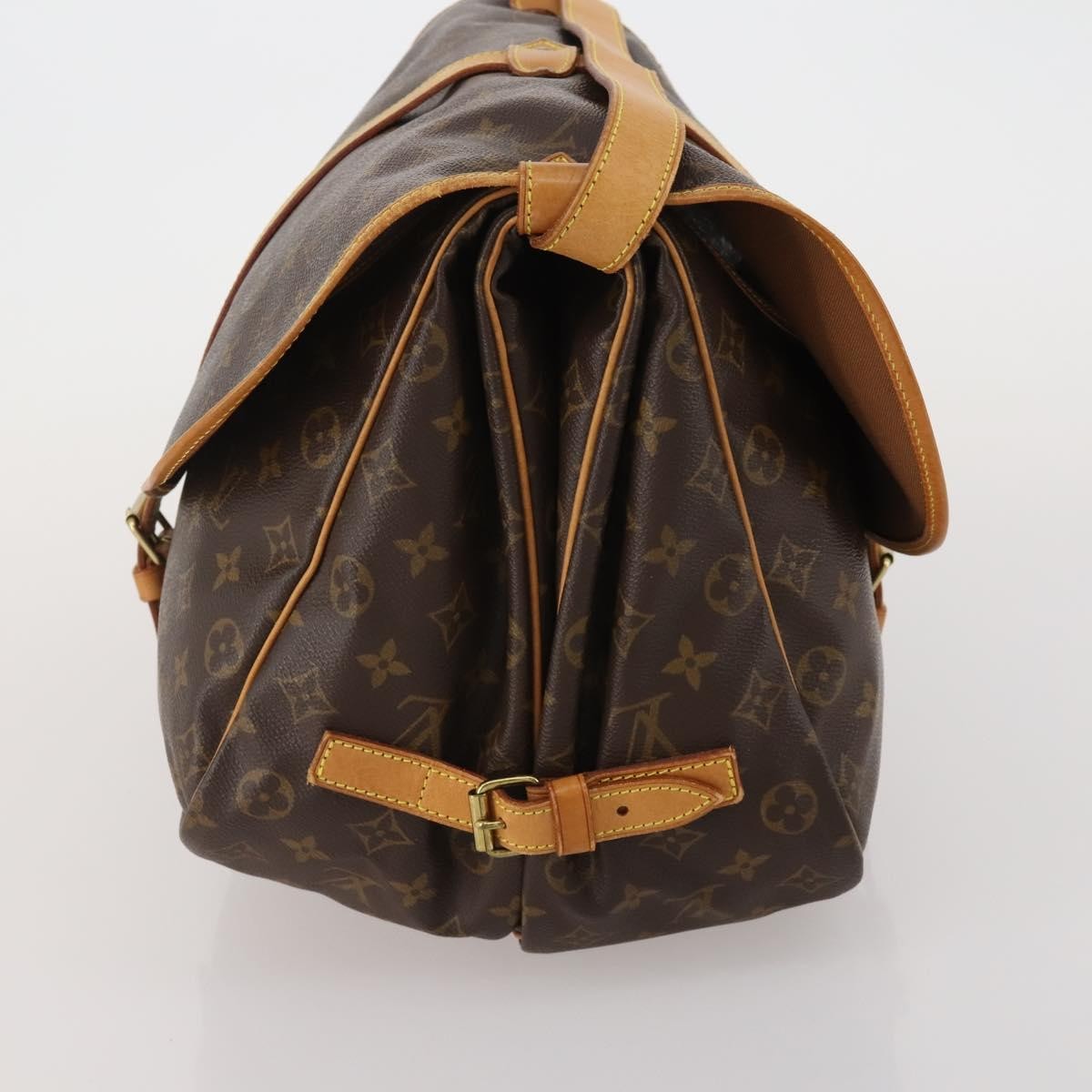 Louis Vuitton Saumur Monogram, Brown, Canvas, Shoulder Bag