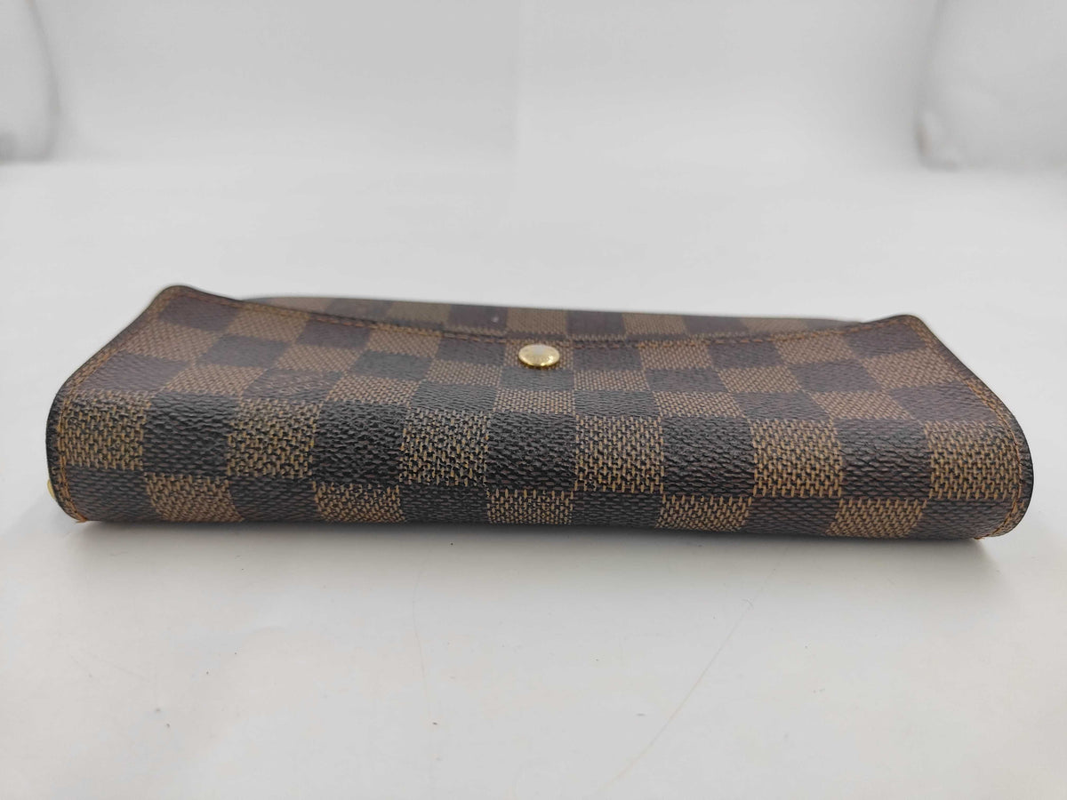Louis Vuitton Vintage Sarah Damier, Brown, Canvas, Wallet