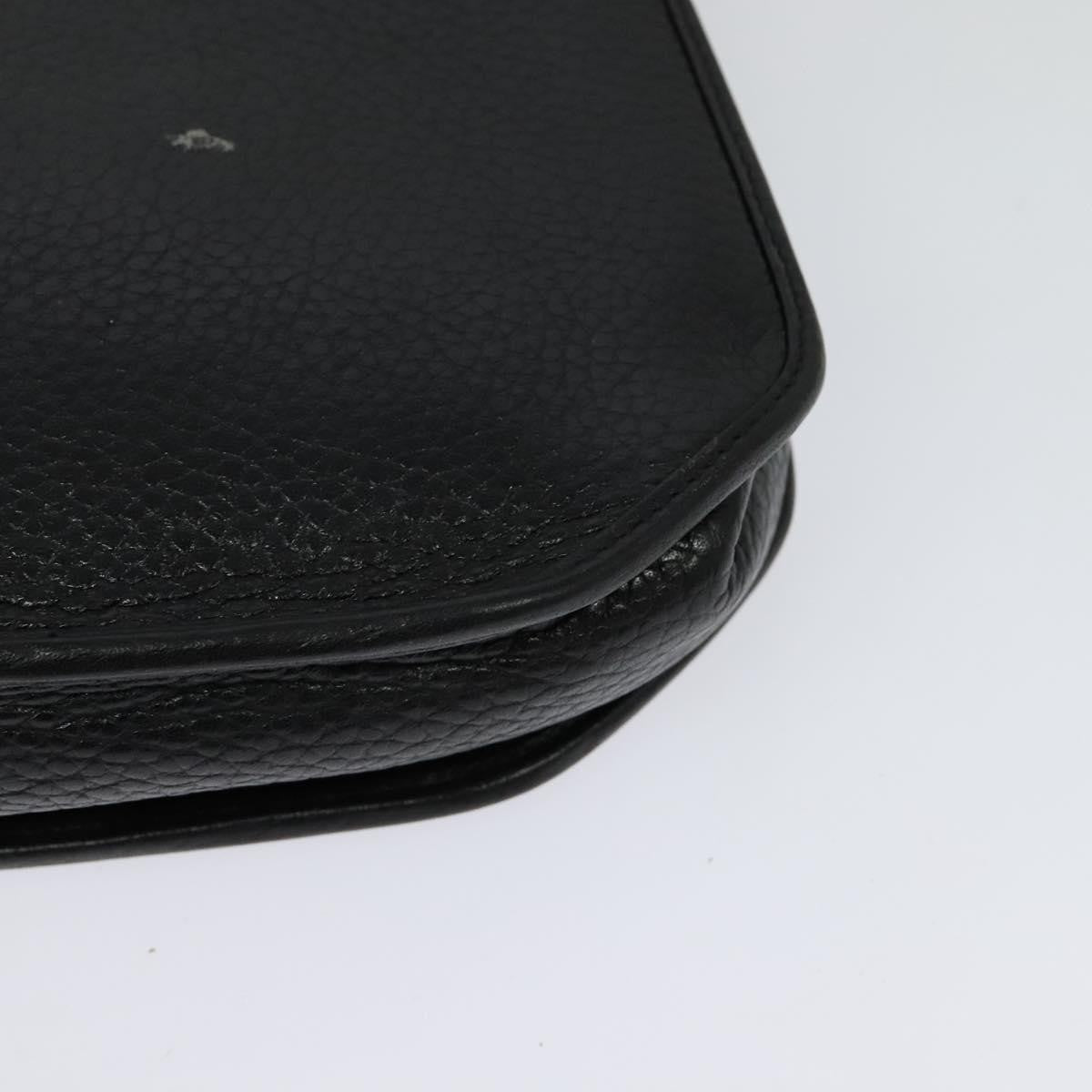 Christian Dior Vintage CD Flap Leather, Black, Leather, Shoulder Bag