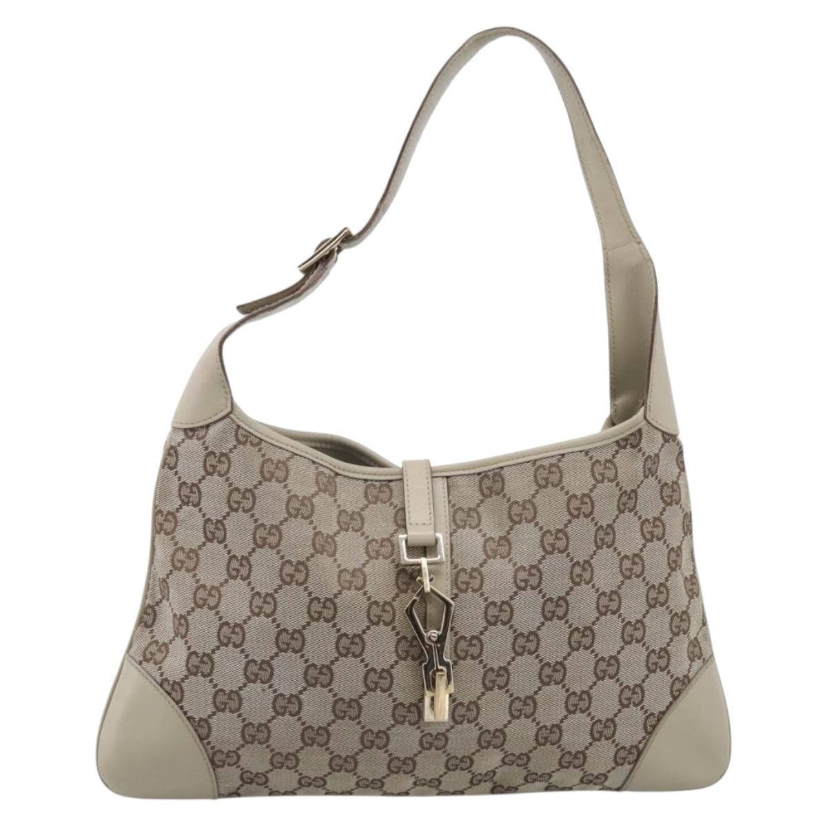 Gucci Jackie GG Canvas, Beige, Canvas, Tote Bag