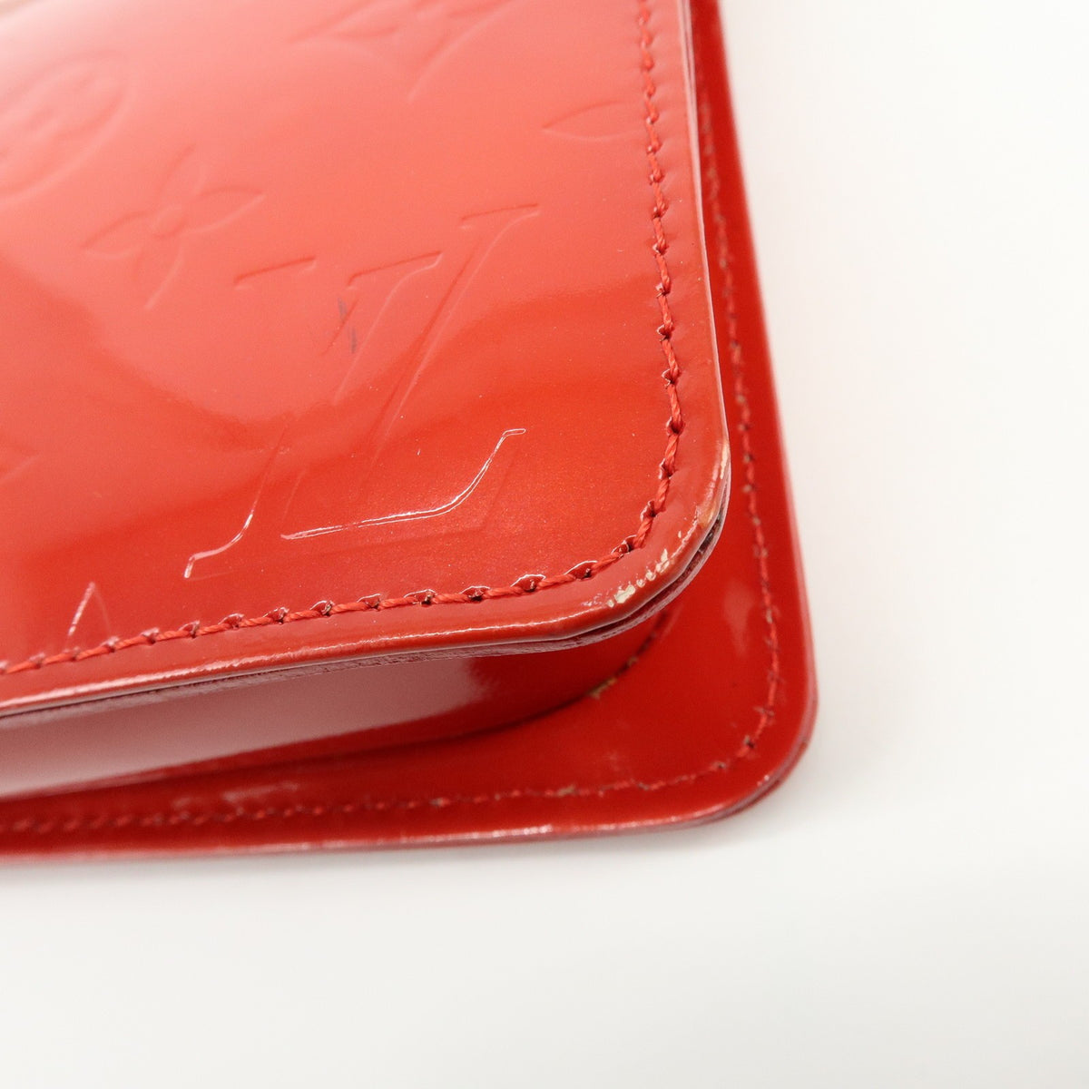 Louis Vuitton Lexington Pochette Monogram Vernis, Red, Patent Leather, Clutch