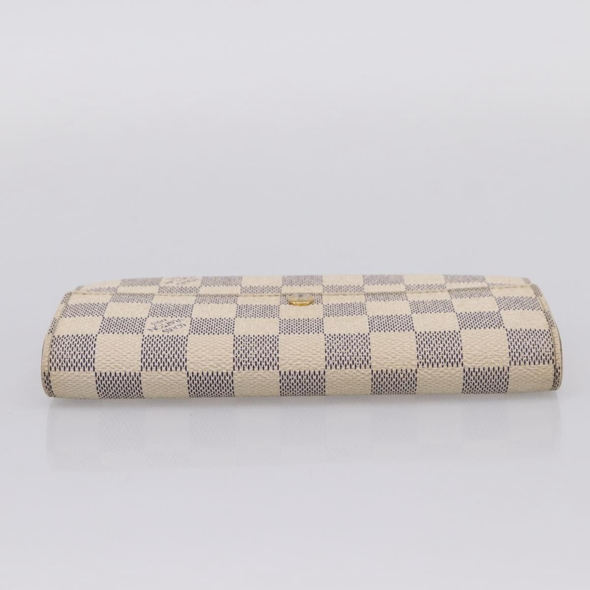 Louis Vuitton Sarah Damier, White, Canvas, Wallet