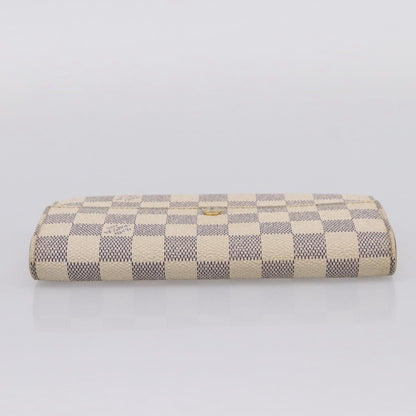 Louis Vuitton Sarah Damier, White, Canvas, Wallet