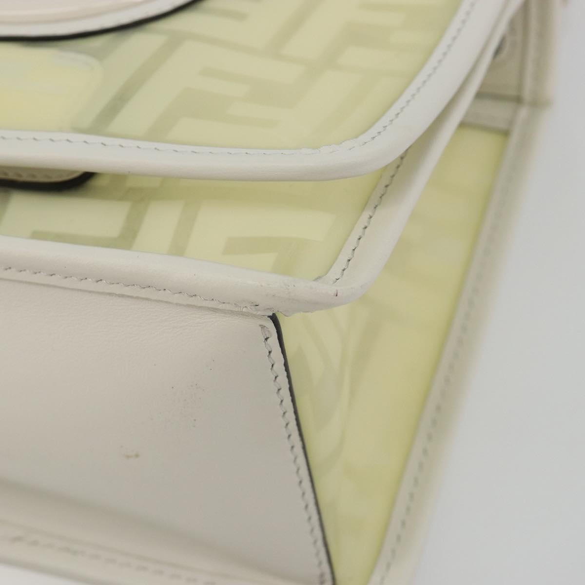 Fendi Kan I F Zucca PU, Clear, Canvas, Shoulder Bag