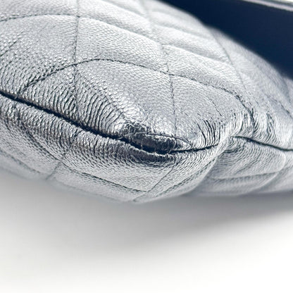 Chanel Golden Class O Case Clutch Quilted Caviar, Black, Leather, Clutch